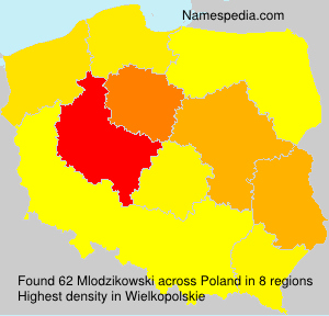 Surname Mlodzikowski in Poland Surname Mlodzikowski in Poland