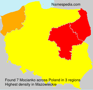 Surname Mocianko in Poland Surname Mocianko in Poland