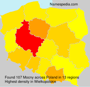Surname Mocny in Poland Surname Mocny in Poland