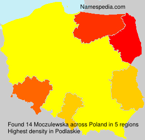 Surname Moczulewska in Poland Surname Moczulewska in Poland