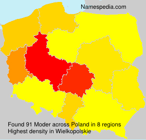 Surname Moder in Poland Surname Moder in Poland