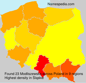 Surname Modliszewska in Poland Surname Modliszewska in Poland