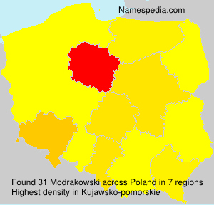 Surname Modrakowski in Poland Surname Modrakowski in Poland