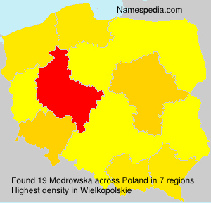Surname Modrowska in Poland Surname Modrowska in Poland