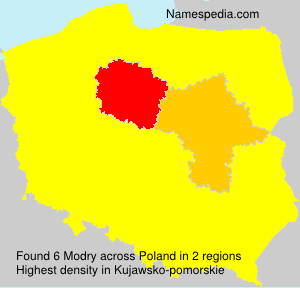 Surname Modry in Poland Surname Modry in Poland