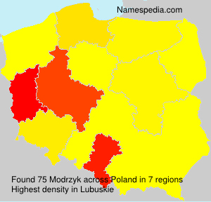 Surname Modrzyk in Poland Surname Modrzyk in Poland