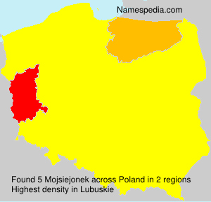 Surname Mojsiejonek in Poland Surname Mojsiejonek in Poland