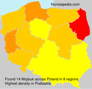 Surname Mojsiuk in Poland Surname Mojsiuk in Poland