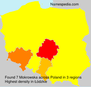 Surname Mokrowska in Poland Surname Mokrowska in Poland