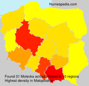 Surname Molecka in Poland Surname Molecka in Poland