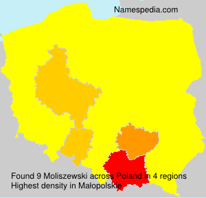 Surname Moliszewski in Poland Surname Moliszewski in Poland