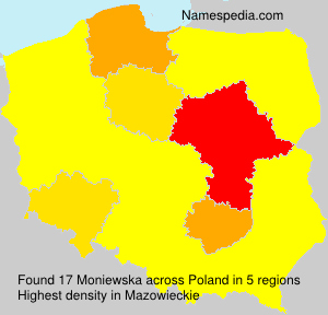 Surname Moniewska in Poland Surname Moniewska in Poland