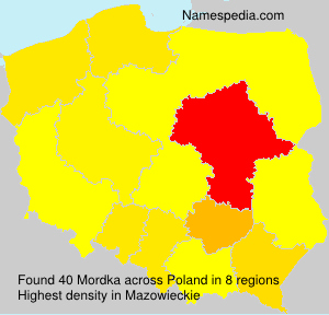 Surname Mordka in Poland Surname Mordka in Poland