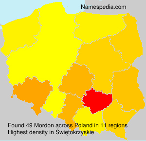 Surname Mordon in Poland Surname Mordon in Poland