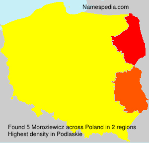 Surname Moroziewicz in Poland Surname Moroziewicz in Poland