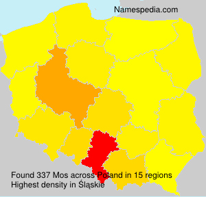 Surname Mos in Poland Surname Mos in Poland