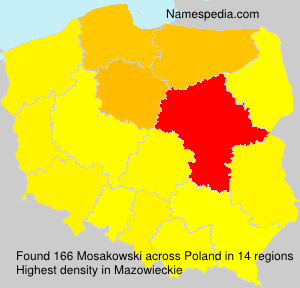 Surname Mosakowski in Poland Surname Mosakowski in Poland