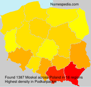 Surname Moskal in Poland Surname Moskal in Poland