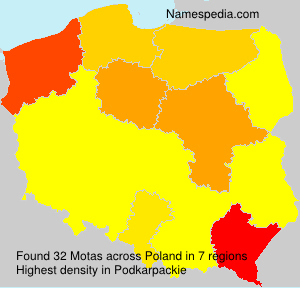 Surname Motas in Poland