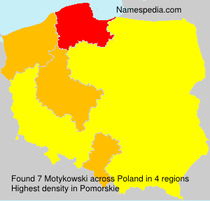 Surname Motykowski in Poland Surname Motykowski in Poland