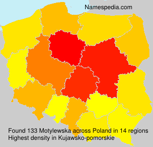 Surname Motylewska in Poland Surname Motylewska in Poland