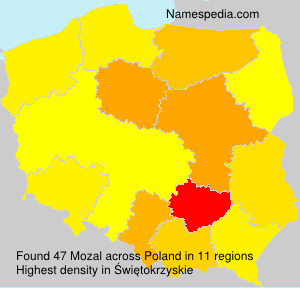 Surname Mozal in Poland Surname Mozal in Poland