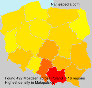 Surname Mozdzen in Poland Surname Mozdzen in Poland
