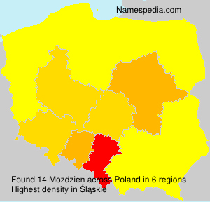 Surname Mozdzien in Poland Surname Mozdzien in Poland