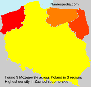 Surname Mozejewski in Poland Surname Mozejewski in Poland