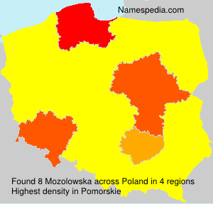 Surname Mozolowska in Poland Surname Mozolowska in Poland