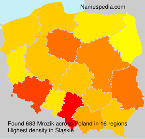 Surname Mrozik in Poland Surname Mrozik in Poland