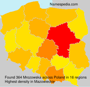Surname Mrozowska in Poland Surname Mrozowska in Poland