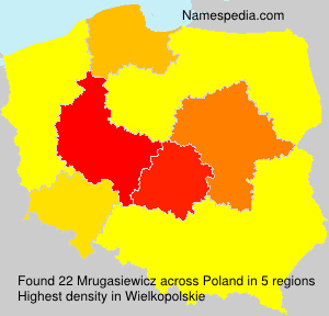 Surname Mrugasiewicz in Poland Surname Mrugasiewicz in Poland