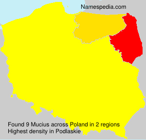 Surname Mucius in Poland Surname Mucius in Poland