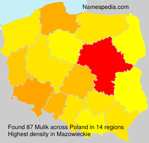 Surname Mulik in Poland Surname Mulik in Poland