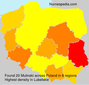 Surname Mulinski in Poland Surname Mulinski in Poland