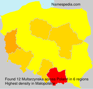 Surname Multarzynska in Poland Surname Multarzynska in Poland