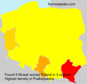 Surname Musak in Poland Surname Musak in Poland