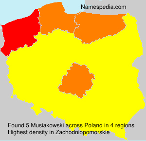 Surname Musiakowski in Poland Surname Musiakowski in Poland