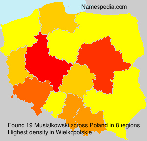 Surname Musialkowski in Poland Surname Musialkowski in Poland