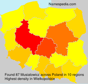 Surname Musialowicz in Poland Surname Musialowicz in Poland