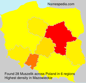 Surname Muszelik in Poland Surname Muszelik in Poland
