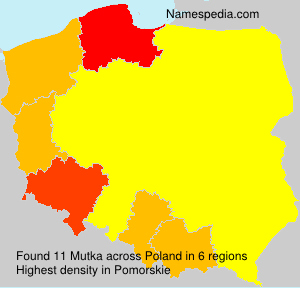 Surname Mutka in Poland Surname Mutka in Poland