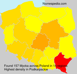 Surname Mycka in Poland Surname Mycka in Poland