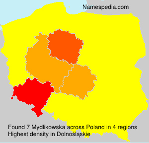 Surname Mydlikowska in Poland