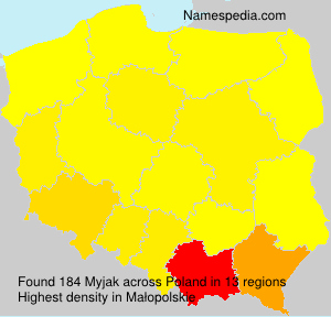 Surname Myjak in Poland Surname Myjak in Poland