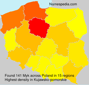 Surname Myk in Poland Surname Myk in Poland