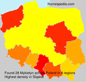 Surname Mykietyn in Poland Surname Mykietyn in Poland