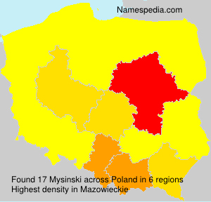 Surname Mysinski in Poland Surname Mysinski in Poland