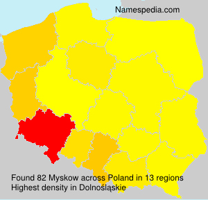 Surname Myskow in Poland Surname Myskow in Poland